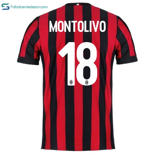 Camiseta Milan 1ª Montolivo 2017/18